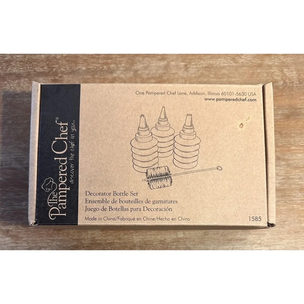 PAMPERED CHEF DECORATOR BOTTLE SET 1585 NEW